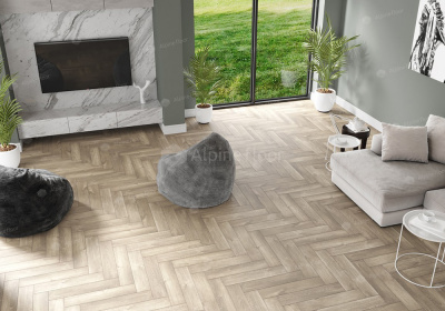 Каменно-полимерная SPC плитка Alpine Floor Parquet Light ЕСО / Паркет Лайт ЭКО 13-5 Дуб Натуральный отбеленный